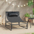 Gartenliege Anthrazit 87x74x73 cm Stahl und Textilene
