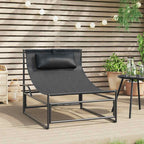 Gartenliege Anthrazit 87x74x73 cm Stahl und Textilene