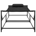 Gartenliegestuhl 2 pcs Schwarz Pulverbeschichteter Stahl