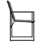 Stuhl mit Kissen 4 pcs Schwarz und Anthrazit Textilene