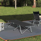 Klapp Schlafbett fürs Camping Schwarz 194 x 62,5 x 42,5 cm