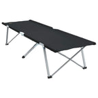Klapp Schlafbett fürs Camping Schwarz 194 x 62,5 x 42,5 cm