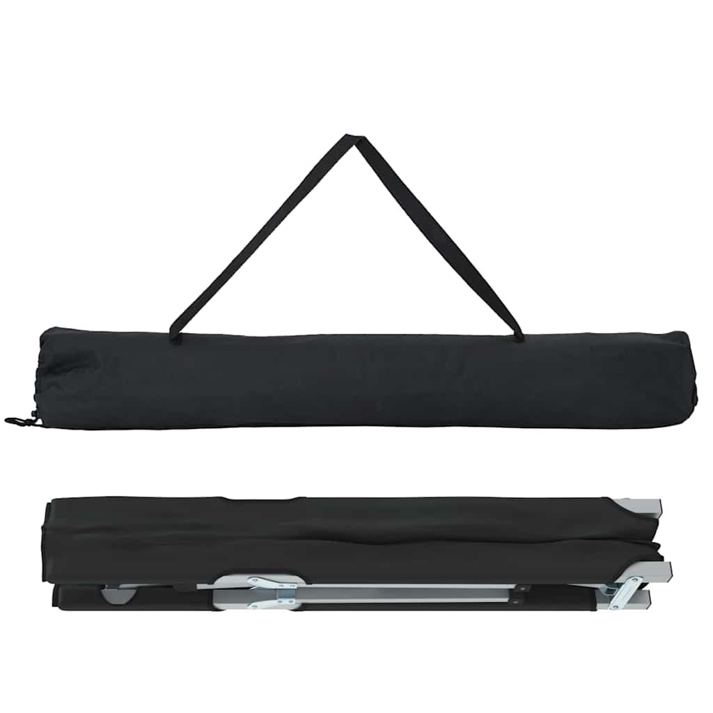 Klapp Schlafbett fürs Camping Schwarz 194 x 62,5 x 42,5 cm