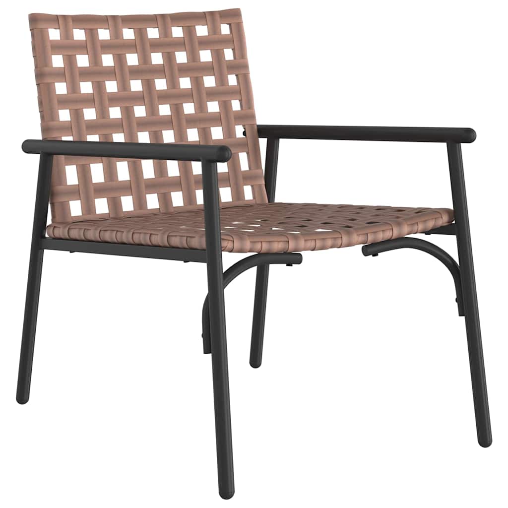 Garten Essgruppe 4 pcs Braun Poly-Rattan