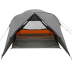 Dome Zelt für 4 Personen Grau und Orange 455 x 252 x 178 cm