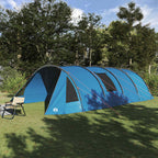 Tunnelzelt für 6 Personen Blau und Grau 890 x 470 x 220 cm