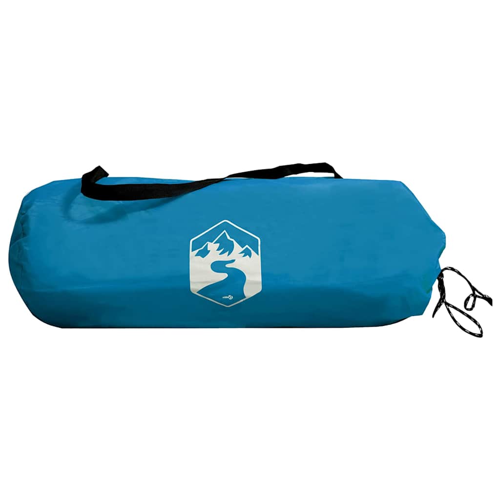 Tunnelzelt 4-Personen mit Dach Blau und Grau 318 x 275 x 140 cm
