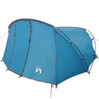 Tunnelzelt 4-Personen mit Dach Blau und Grau 318 x 275 x 140 cm