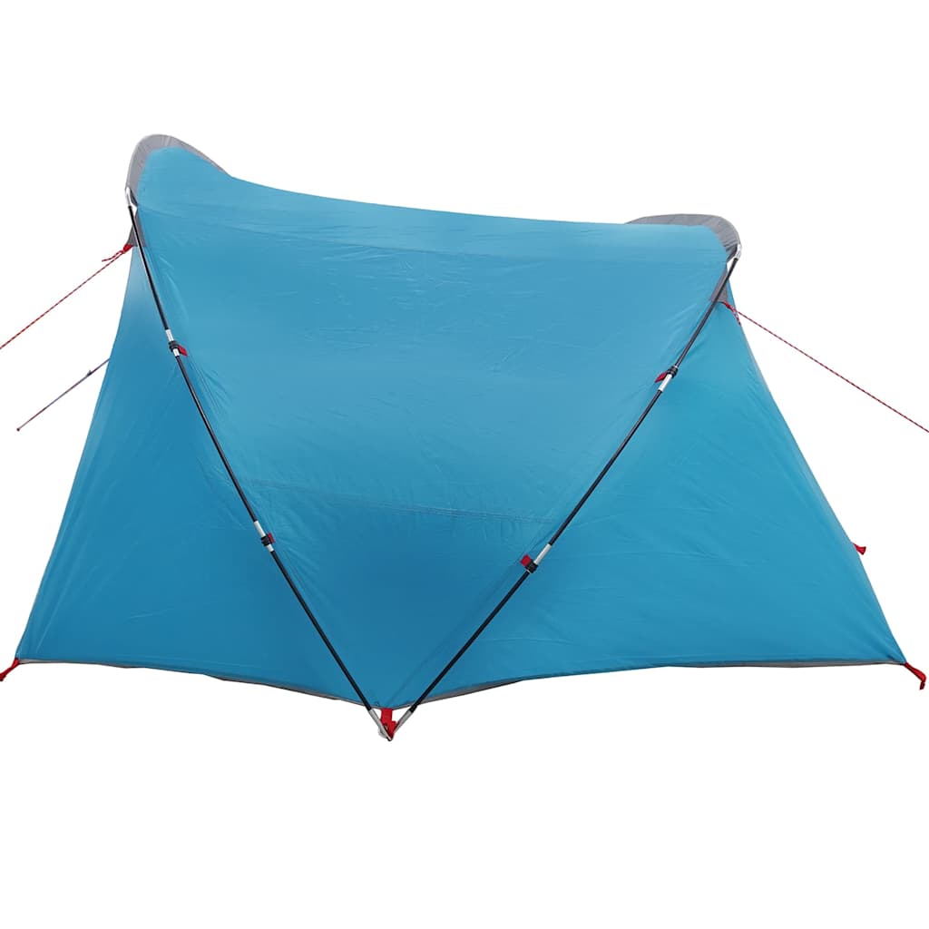 Tunnelzelt 4-Personen mit Dach Blau und Grau 318 x 275 x 140 cm