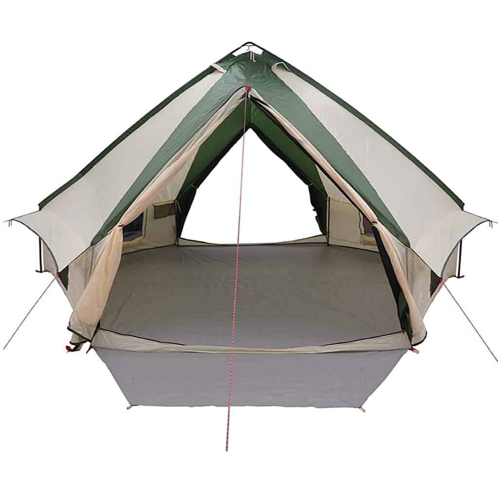 Teepee Zelt für 10 Personen Grün und Weiß 567 x 470 x 242 cm