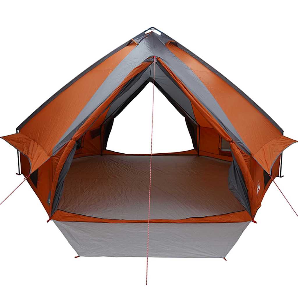 Teepee Zelt für 10 Personen Grau und Orange 567 x 470 x 242 cm