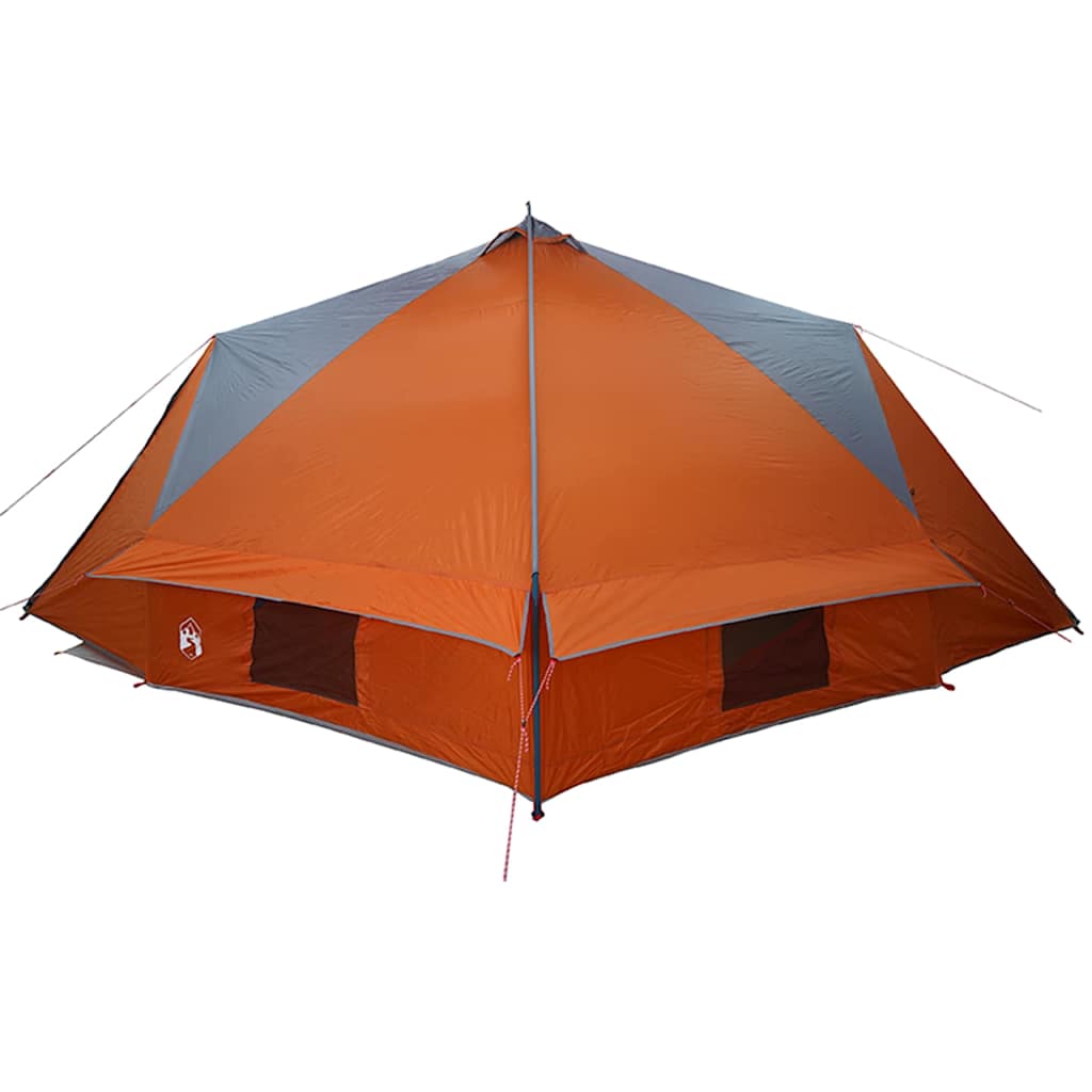 Teepee Zelt für 10 Personen Grau und Orange 567 x 470 x 242 cm