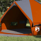 Teepee Zelt für 8 Personen Grau und Orange 490 x 410 x 210 cm