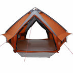 Teepee Zelt für 8 Personen Grau und Orange 490 x 410 x 210 cm