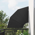 Balkon Sichtschutz Anthrazit 115 x 115 cm Polyester