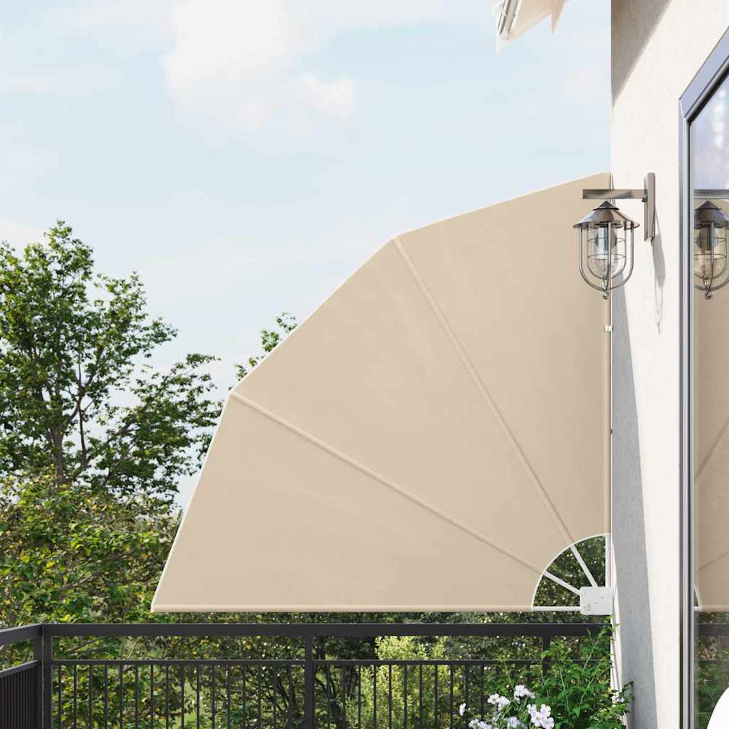 Balkon Sichtschutz Beige 140 x 140 cm Polyester