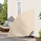 Balkon Sichtschutz Beige 140 x 140 cm Polyester
