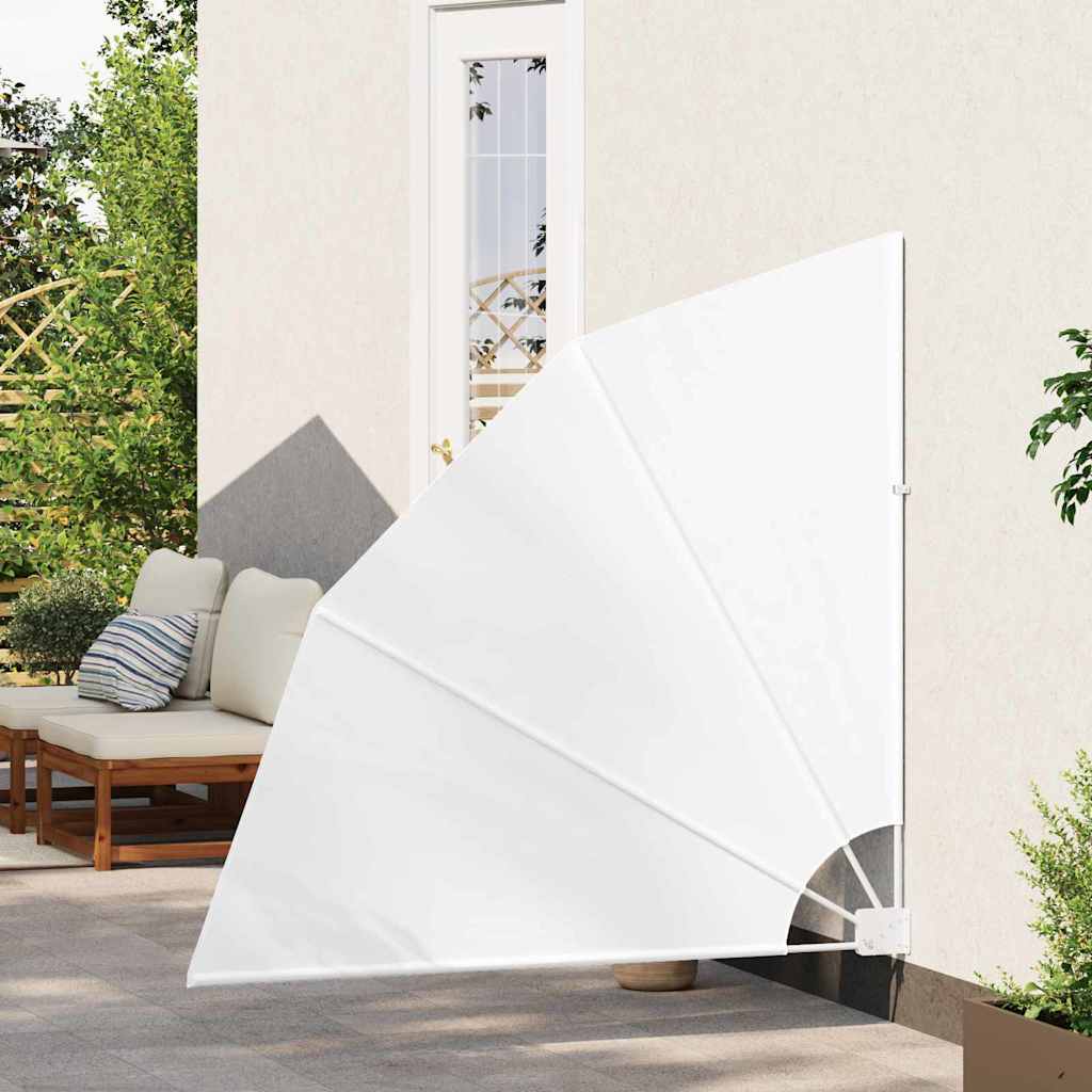 Balkon Sichtschutz Weiß 140 x 140 cm Polyester