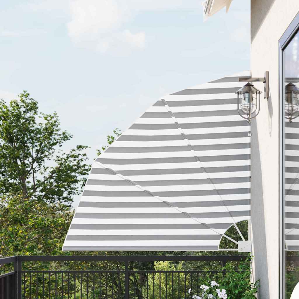 Balkon Sichtschutz Anthrazit und Weiß 140 x 140 cm Polyester