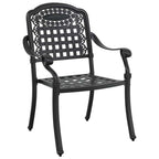 Garten Essgruppe 5 pcs Schwarz Aluminium