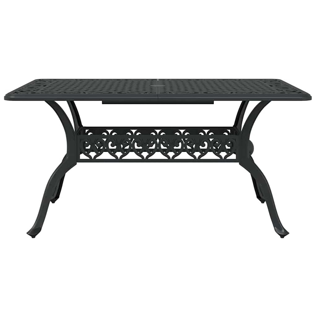 Garten Essgruppe 5 pcs Schwarz Aluminium