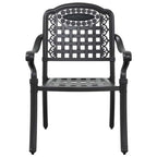 Garten Essgruppe 5 pcs Schwarz Aluminium