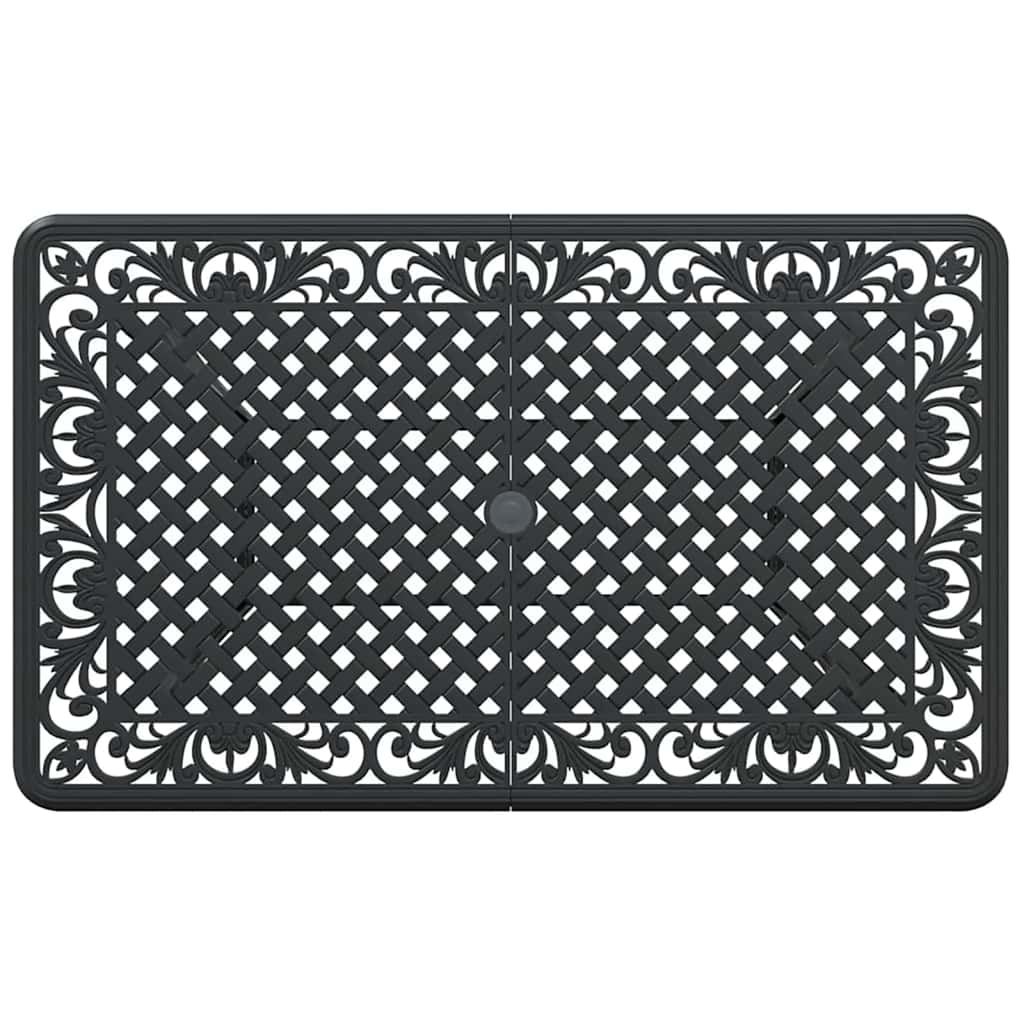 Garten Essgruppe 5 pcs Schwarz Aluminium