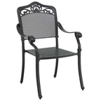 Garten Essgruppe 5 pcs Schwarz Aluminium