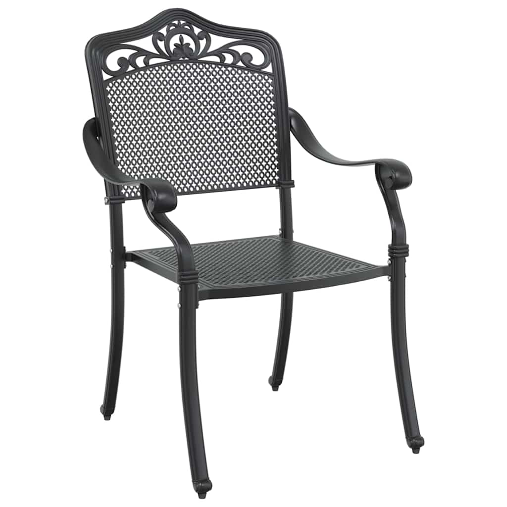 Garten Essgruppe 5 pcs Schwarz Aluminium