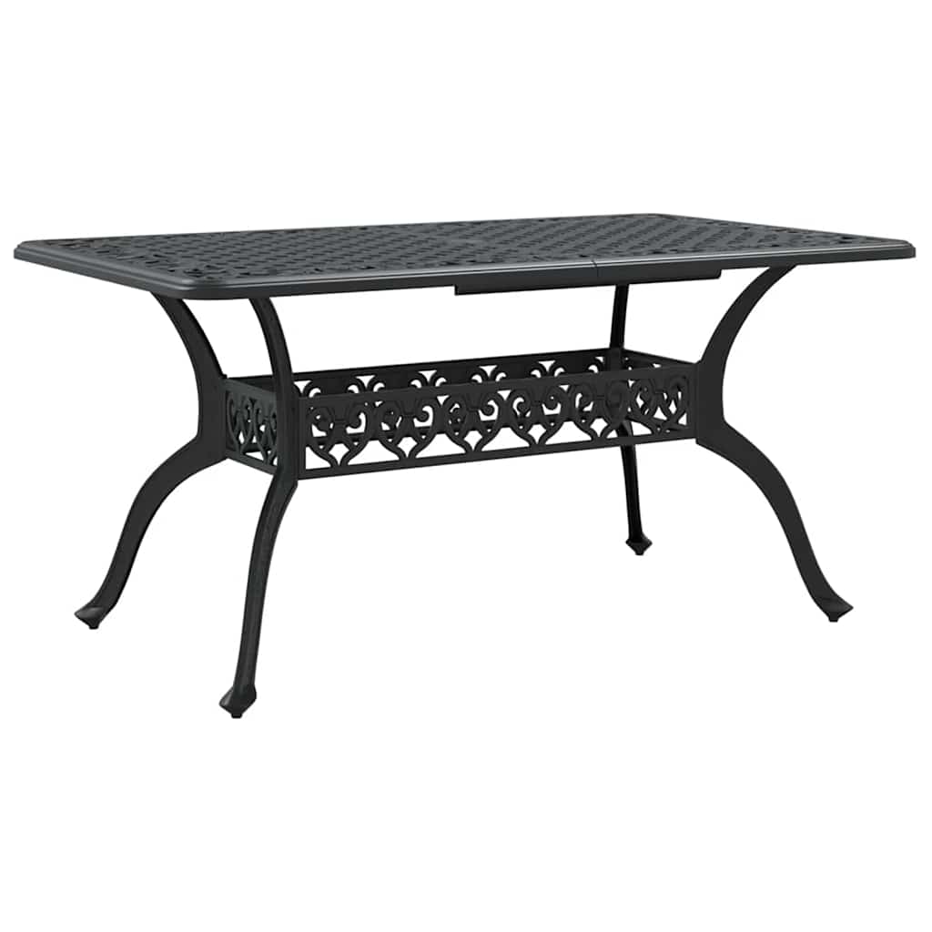 Garten Essgruppe 5 pcs Schwarz Aluminium