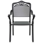Garten Essgruppe 5 pcs Schwarz Aluminium