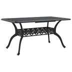 Garten Essgruppe 5 pcs Schwarz Aluminium