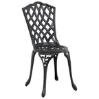 Garten Essgruppe 7 pcs Schwarz Aluminium