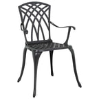 Garten Essgruppe 5 pcs Schwarz Aluminium