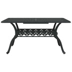 Garten Essgruppe 7 pcs Schwarz Aluminium