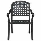 Garten Essgruppe 5 pcs Schwarz Aluminium