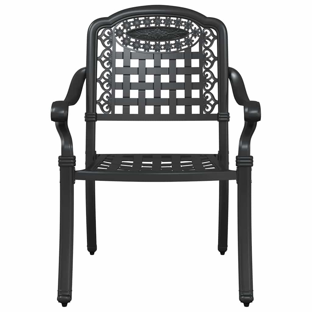 Garten Essgruppe 5 pcs Schwarz Aluminium