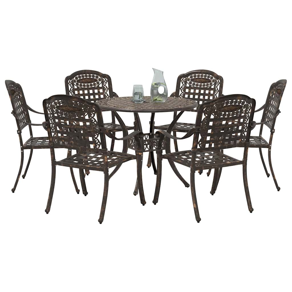 Garten Essgruppe 7 pcs Bronze Aluminium