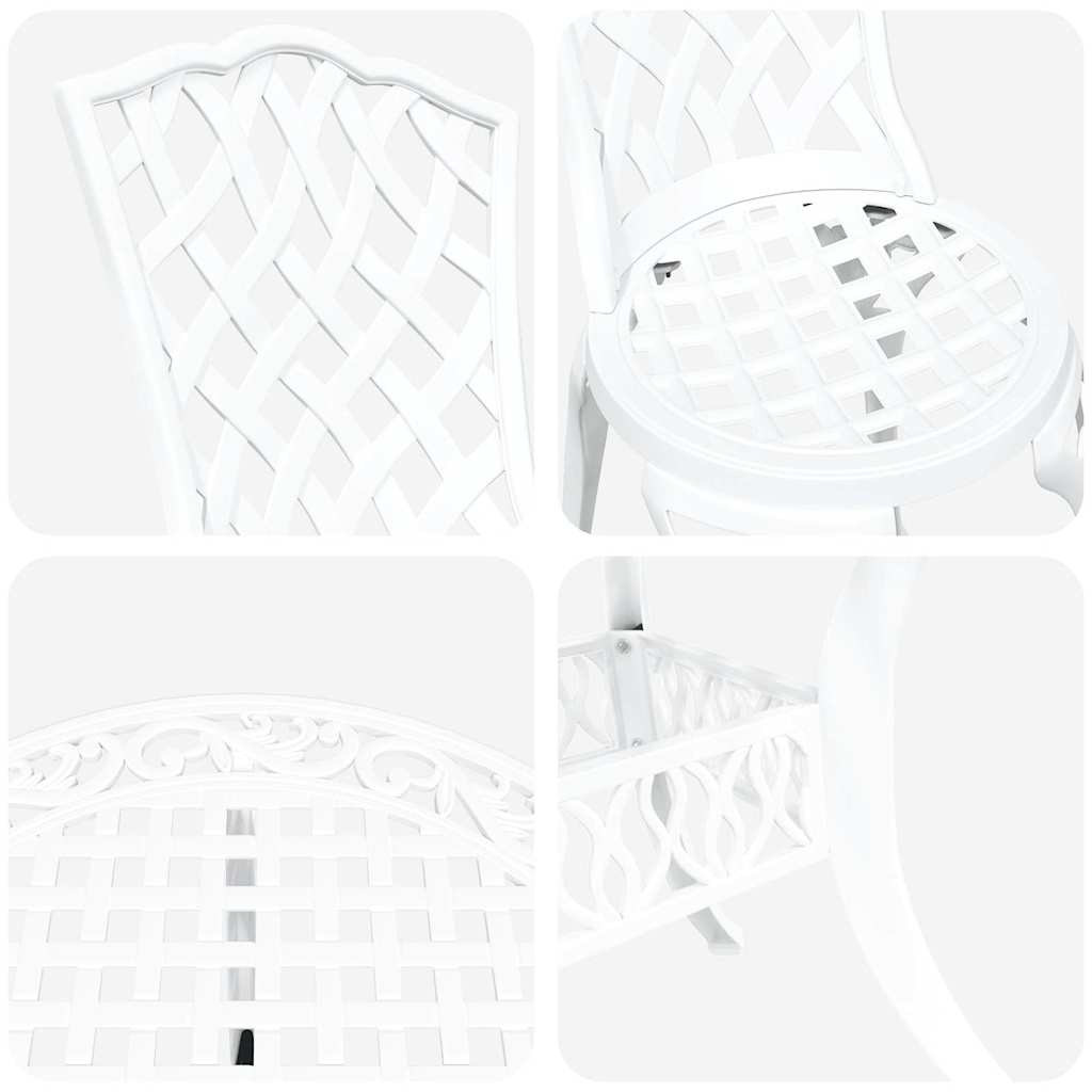 Garten Essgruppe 5 pcs Weiß Aluminium