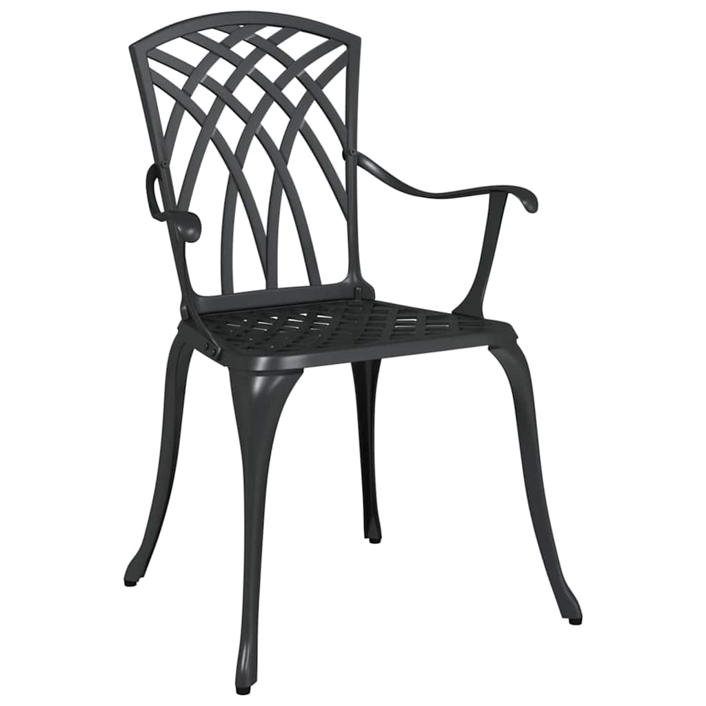 Garten Essgruppe 5 pcs Schwarz Aluminium