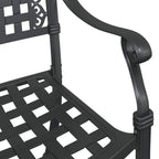 Gartentisch Set 3 pcs Schwarz Gussaluminium