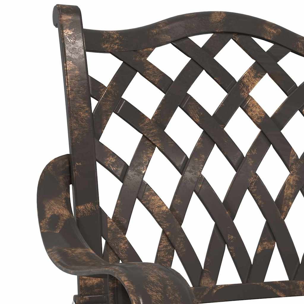 Gartentisch Set 3 pcs Bronze Gussaluminium