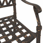 Gartentisch Set 3 pcs Bronze Gussaluminium