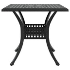 Gartentisch Set 3 pcs Schwarz Gussaluminium