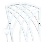 Gartentisch Set 3 pcs Weiß Gussaluminium