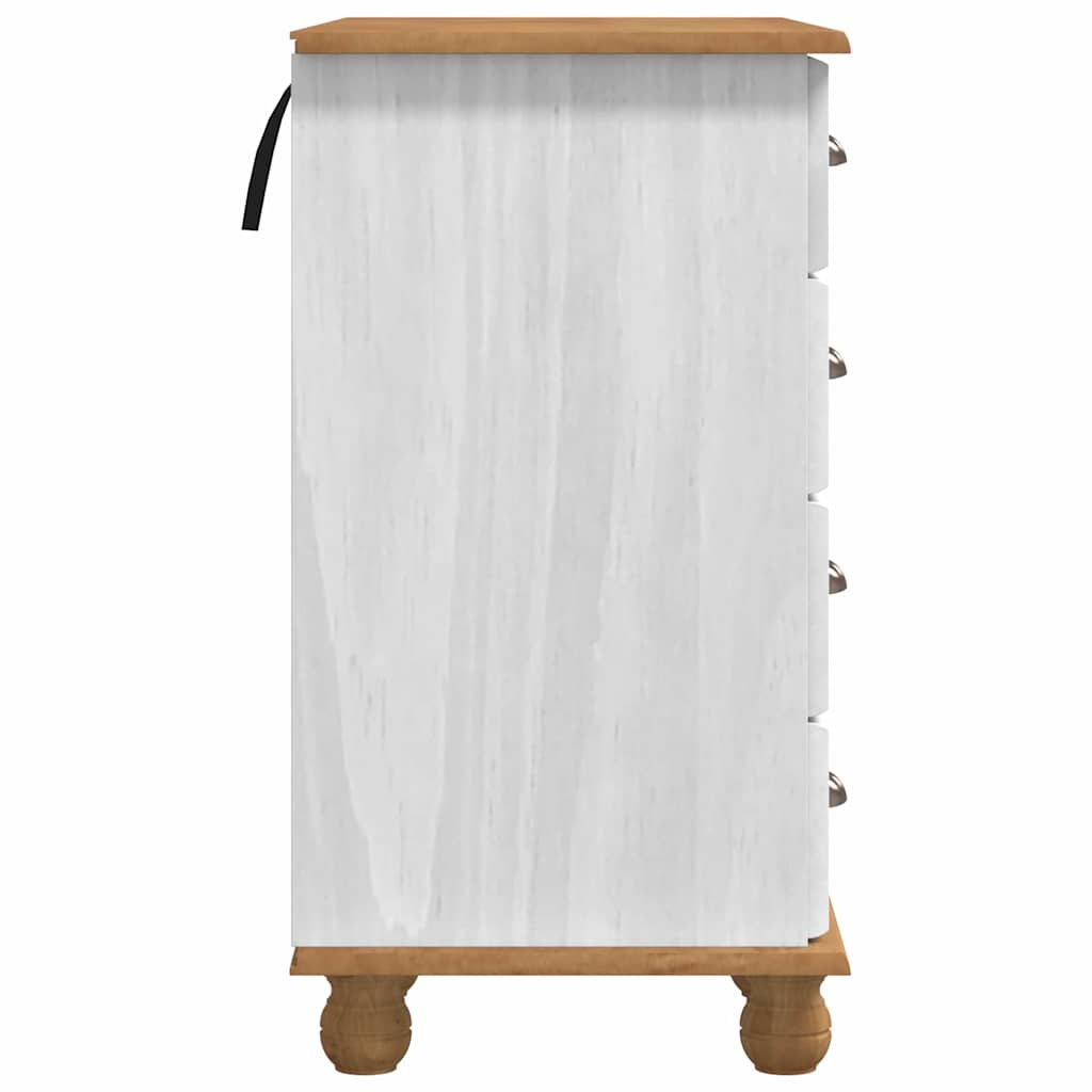 Schreibtisch ASKIM Weiß 95 x 40 x 75 cm Massives Kiefernholz