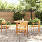 5-teiliges Garten-Ess-Set aus Massivholz Akazie