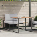Outdoor-Stahl-Sitzmöbel 2 pcs Hellgrau Stahl