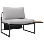 Outdoor-Stahl-Sitzmöbel 2 pcs Hellgrau Stahl