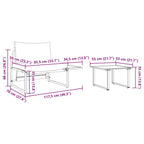 Gartensofa-set 2 pcs Hellgrau Stahl